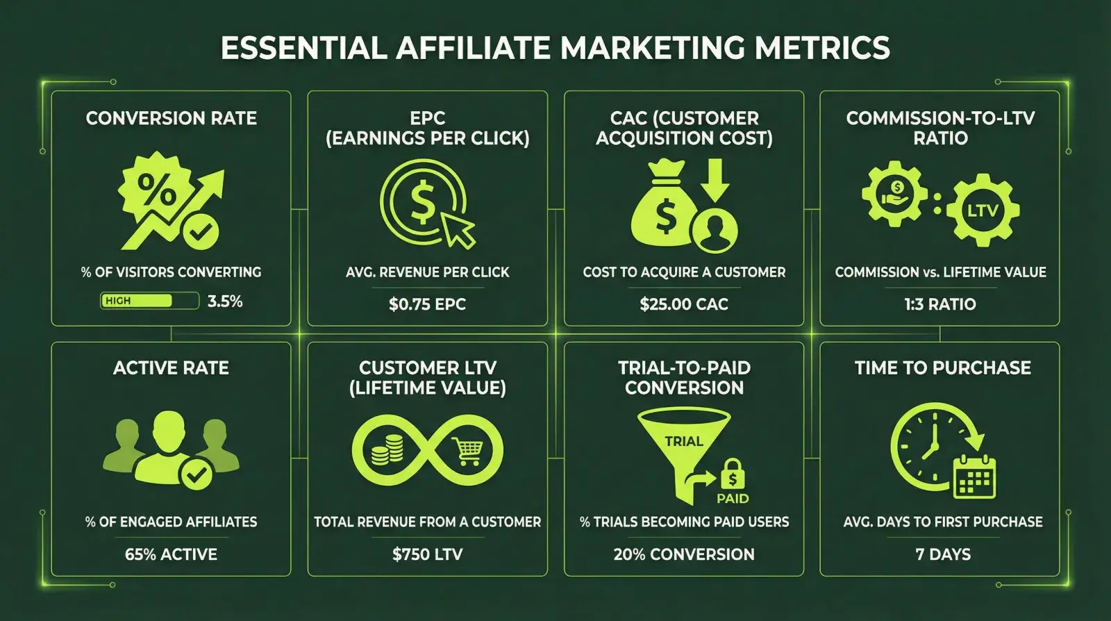 8 essential affiliate marketing metrics